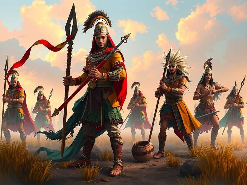 Assolna Royale Warrior game banner featuring Indian warriors